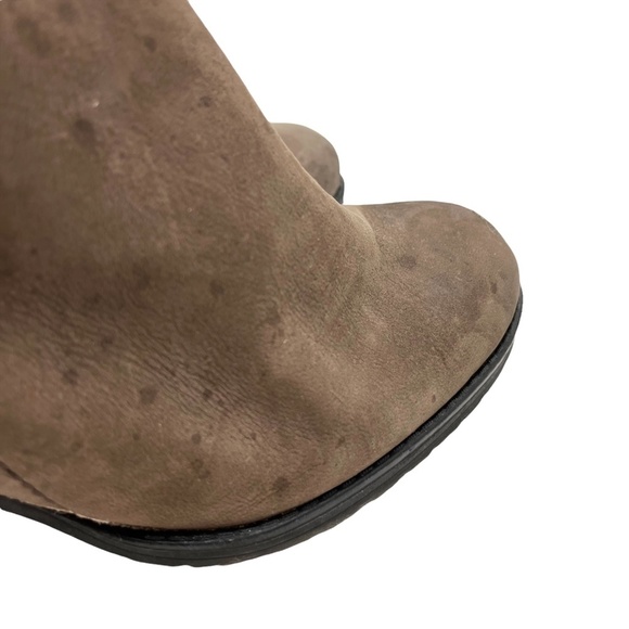 FRANCO SARTO PICNIC Dark Brown Espresso Genuine Leather Ankle Booties Boots  10 - Picture 4 of 16